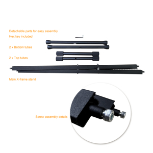 Soporte de teclado con estructura en X individual K-704-2B con mecanismo de bloqueo de 10 posiciones, ajuste rápido de altura de 37-94 cm - Product Image 5