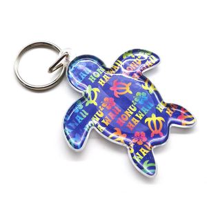 Custom Acrylic <b>Keyring</b> Wholesale Factory Custom Zoo Souvenir Gifts Solid 3D Animal Turtle Custom Acrylic Keychain - Product Image 1