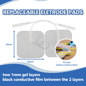 Patchs électro-stimulants adhésifs pour soulager la douleur, électrodes de massage, mini patchs en gel Tens, électrodes en caoutchouc Ems, électrodes Tens PIN 5x5cm - Product Image 5