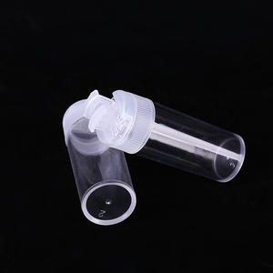 10 ग्राम 2.3 6.5 सेमी पारदर्शी पीएस प्लास्टिक ग्लिटर पाउडर के लिए डबल फ्लिप टॉप कैप के साथ प्लास्टिक ग्लिटर पाउडर की बोतलें - Product Image 4