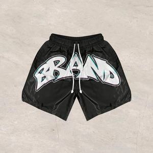 Ensemble de survêtement d'été 2 pièces personnalisable, vintage, écologique, pour homme, décontracté, avec strass, 100 % coton, t-shirt et short, imprimé en usine - Product Image 6