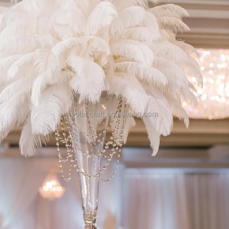 Large White Carnival Festival Ostrich Feather For Wedding Party Decoration