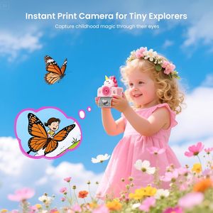 Phomemo enfant caméra impression instantanée cadeaux d'anniversaire filles jouets âge 3 à <span class=keywords><strong>10</strong></span> <span class=keywords><strong>ans</strong></span> <span class=keywords><strong>fille</strong></span> avec rouleaux <span class=keywords><strong>de</strong></span> papier Bluetooth autocollant imprimante - Product Image 2