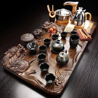 Service à thé en bois automatique 3D Offre Spéciale avec bouilloire électrique pour la réception du bureau à domicile Station de brassage de luxe