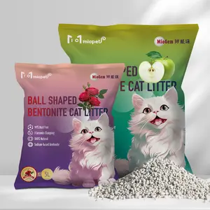 공장 도매 애완 동물 공 모양 미네랄 제품 벤토나이트 고양이 쓰레기 모래