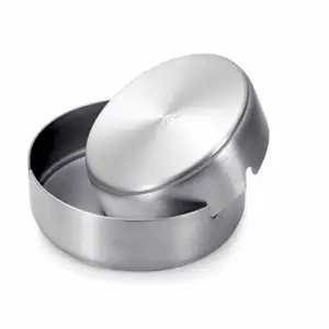 Stainless Steel ashtray Brush Round metal ashtray Portable Cigar Ashtray for Sale for bar outside Various specifications custom
