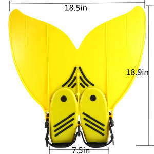 زعانف حورية البحر للشباب قطعة واحدة مطاط دروبشيبينغ القطع الأثرية الشهيرة للغوص للتدريب - Product Image 4