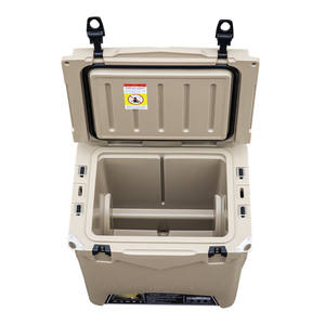 Glacière rotomoulée 60L avec roues et poignée pour la pêche et les activités de plein air - Product Image 2