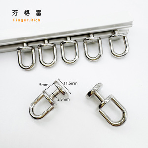 Ganchos de metal para riel de cortina Finger Rich, rodillos vintage de 9 mm x 3.5 mm, accesorios para colgar en riel cuadrado - Product Image 5