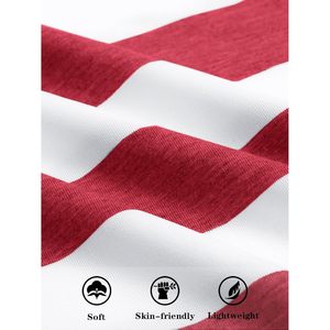 2025 camisa básica informal de cuello redondo para hombre, camiseta de manga corta de gran tamaño con patrón 3D de bloque de Color a rayas, camisetas de playa de verano - Product Image 5