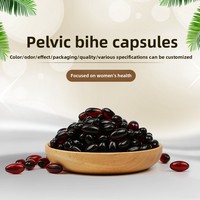 Kapsul Penutup Panggul Pasca Melahirkan, Kapsul Pelembap Chamomile untuk Pemulihan Panggul, Pil Hitam Kecil, Perlengkapan Ginekologi