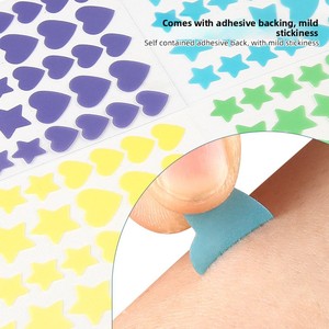 Cerotti per Acne a Forma di Stella e <span class=keywords><strong>Cuore</strong></span>, Ultra-sottili e Invisibili, Adesivi Decorativi per il Viso, Patch per Brufoli - Product Image 3