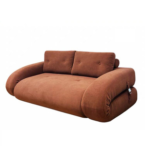 Divano <span class=keywords><strong>Letto</strong></span> Convertibile Moderno a <span class=keywords><strong>2</strong></span> <span class=keywords><strong>Posti</strong></span> in Tessuto con Imbottitura in Schiuma Morbida Compressa per Soggiorno e Sala da Pranzo, Arredamento Cinese - Product Image 2