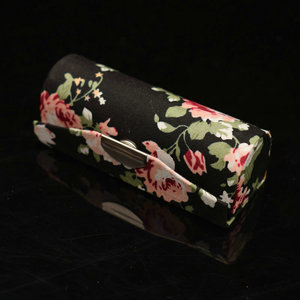 Floral Embroidered <b>Lipstick</b> Box With Mirror 8.5cm Portable Jewelry Storage Case <b>Pink</b> China Origin - Product Image 3