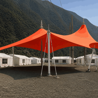 Tente extensible de qualité commerciale pour aménagement paysager avec panneaux d'extension modulaires pour festivals en plein air