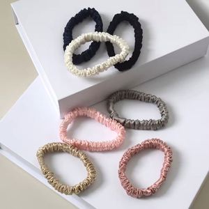 Chouchous en Soie de Mûrier 100% Pure et Douce de 16 mm, Petits Élastiques pour Cheveux, Accessoires pour Queue de Cheval - Product Image 2