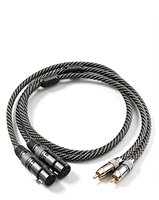 Câble de transfert de signal équilibré HiFi blindé 2 RCA vers 2 XLR mâle avec noyau en cuivre sans oxygène pour lecteur CD et amplificateur