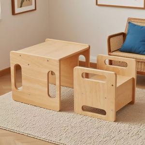Chaise bébé, chaise enfant, chaise de maternelle avec dossier, <span class=keywords><strong>banc</strong></span> en bois massif, <span class=keywords><strong>table</strong></span> à manger pour bébé, anti-casse - Product Image 2