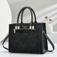 Grand sac fourre-tout mat pour femmes en cuir PU, sac à main à bandoulière avec fermeture éclair