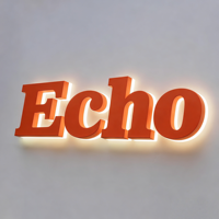 Enseigne personnalisée en 3D avec rétroéclairage LED pour hôtel, école, café, avec étanchéité IP65, options multicolores