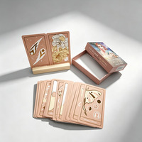 Vente en gros de cartes d'oracle personnalisées avec bords dorés, cartes d'astrologie roses avec boîte pour la divination, cadeau spirituel