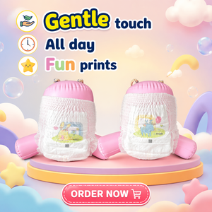 Fábrica de China en línea al por mayor pañales para bebés pantalones grado B algodón súper absorbente 3D Prevención de fugas cinta mágica superficie seca OEM - Product Image 3