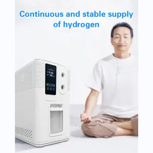 1000 mL/min Machine d'inhalation respiratoire à hydrogène H2 Inhalateur SPE Ioniseur d'eau Générateur d'eau à hydrogène