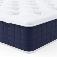 Matelas en mousse pour lit double, matelas orthopédique extra ferme, matelas à ressorts ensachés en tissu tricoté respirant, personnalisable