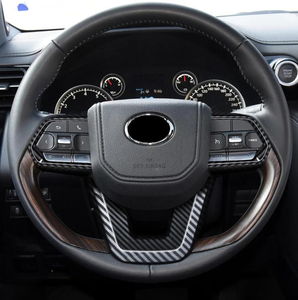 Volante de Fibra de Carbono <span class=keywords><strong>GR</strong></span> para <span class=keywords><strong>Toyota</strong></span> Land Cruiser LC300 Prado LC250 Tundra Tacoma Sequoia, Volante Deportivo Personalizado de Madera - Product Image 5