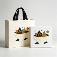 Sac en papier d'art de luxe de haute qualité avec poignée en ruban, emballage de boîte cadeau en carton, boîte à thé haut de gamme, logo personnalisé, image de marque d'entreprise