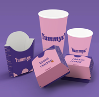 La qualità Premium accetta una scatola di hamburger di carta Kraft usa e getta in cartone biodegradabile personalizzata