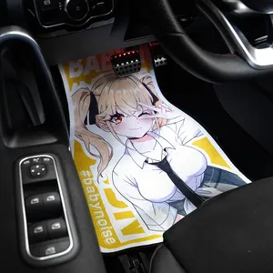 Jdm Autorace Styling 4 Stuks Anime Meisje Vloermat Gemodificeerde Schattige Cartoon Auto Vloermat Universele Auto Accessoires