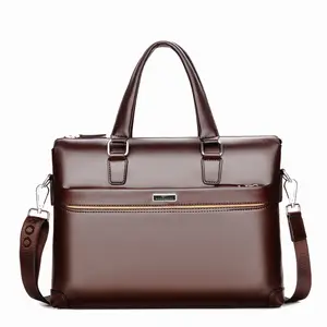 Custom High Quality Fashion Business briefcase for men PU leather briefcase