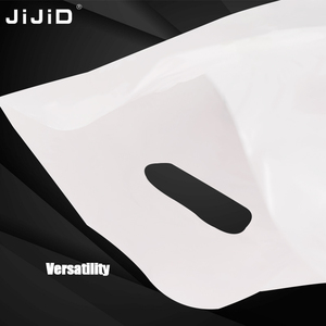 Jijid có thể tái chế nhỏ xử lý Túi mua sắm dễ thương in logo tùy chỉnh chết cắt túi Áo Thun nhựa có tay cầm túi mua sắm bằng nhựa - Product Image 4