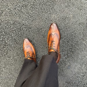 <span class=keywords><strong>Scarpe</strong></span> da <span class=keywords><strong>uomo</strong></span> in <span class=keywords><strong>pelle</strong></span> fatte a mano personalizzate di fascia alta da <span class=keywords><strong>uomo</strong></span> <span class=keywords><strong>scarpe</strong></span> formali Brogue intagliate Oxford - Product Image 5