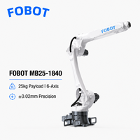 Robot Industrial de 6 Ejes FOBOT MB25-1840, Carga Útil de 25 kg, Alcance de 1840 mm, Alta Precisión, PLC, Paletización, Corte, Pulverización, 220 V, 1 Unidad