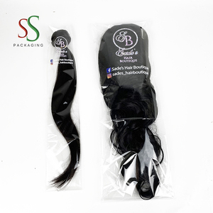 Piccolo logo colorato MOQ stampa logo personalizzato parrucca borse per capelli <span class=keywords><strong>sacchetti</strong></span> di <span class=keywords><strong>plastica</strong></span> - Product Image 5