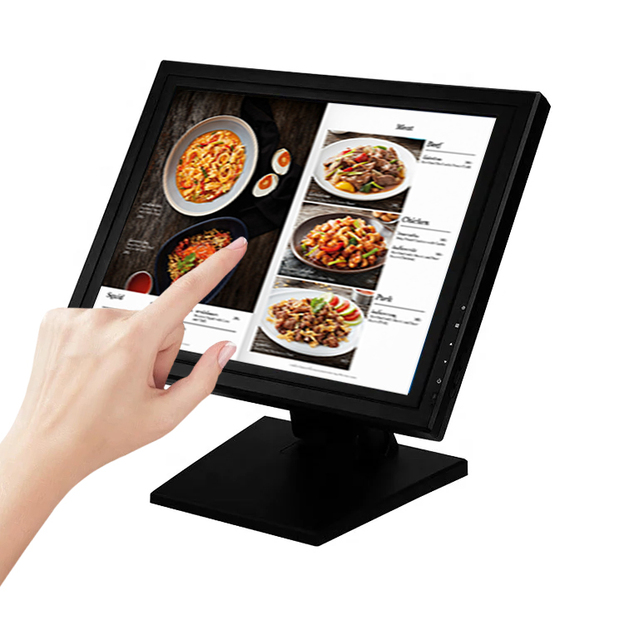New 15 Inch 4/5 Wire Resistive Touch Screen Monitor with VGA and USB Touch for POS System