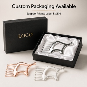 Peine Facial Gua Sha Multifuncional de Aleación de Aluminio, Masajeador Ergonómico para el Cuero Cabelludo, Herramienta de Masaje de Puntos de Acupuntura y Meridianos - Product Image 4