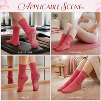 Chaussettes de yoga Jacquard à volants en coton peigné personnalisées New East avec grip antidérapant pour le yoga, le Pilates et le ballet