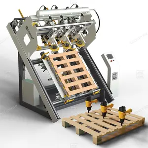 Wooden Pallet Assembly Machine with Pallet Palletizer