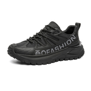 Zapatillas Deportivas de Malla para Hombre, con Suela Gruesa, para Correr al Aire Libre, Color Negro - Product Image 5