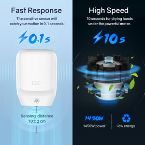 Сушилка для рук в ванную, туалете, с настенным креплением и автоматическим бесконтактным датчиком, высокоскоростная электрическая струйная сушилка для рук - Product Image 4