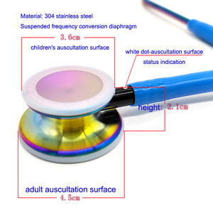 Kleurgecoate Frequentiestethoscoop Voor Kinderen En Volwassenen Roestvrijstalen Doktersstethoscoop - Product Image 6