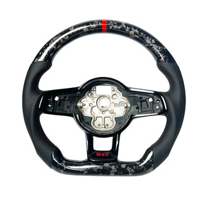 <span class=keywords><strong>Volante</strong></span> de fibra de carbono con patrón de forja de elementos rojos para Volkswagen VW GOLF Golf <span class=keywords><strong>GTI</strong></span> / R MK7 Golf <span class=keywords><strong>6</strong></span> <span class=keywords><strong>volante</strong></span> - Product Image 1