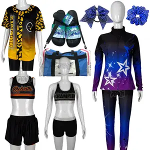 Cheer Practice Wear Tracksuit Custom Cheer And Dancing Warm Up Jackets And Leggings SublimationTraining Sports Team Wear