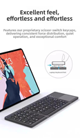 Ensemble clavier et souris sans fil pliable 2.4G pour disposition japonaise 99 touches 1600 DPI USB rechargeable design ergonomique en stock