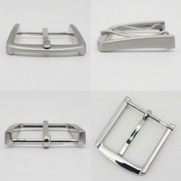 Boucles à ardillon simple en alliage de zinc de 35 mm, aspect nickel brossé, écologiques, pour la maroquinerie