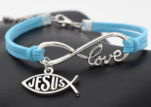 De moda infinito amor con Jesús encantos colgante trenzado <span class=keywords><strong>pulsera</strong></span> de la <span class=keywords><strong>amistad</strong></span> de Jesús pulseras - Product Image 2