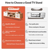Ensemble de meubles TV modernes minimalistes nordiques avec pieds en bois massif, table basse multifonctionnelle pour chambre à coucher, salon, meubles de maison